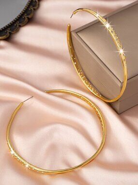 Alexis Bittar Oversized C-Shaped Stud Earrings